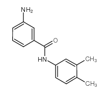 3-氨基-n-(3,4-二甲基苯基)苯甲酰胺结构式
