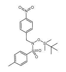 N-((tert-butyldimethylsilyl)oxy)-4-methyl-N-(4-nitrobenzyl)benzenesulfonamide结构式