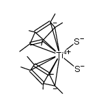 bis(pentamethylcyclopentadienyl)dimercaptotitanium Structure