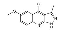 4-chloro-6-methoxy-3-methyl-1H-pyrazolo[3,4-b]quinoline结构式