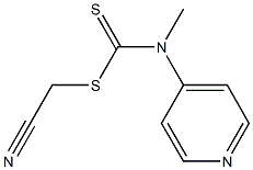 氰甲基 甲基(4-吡啶)氨基二硫代甲酸酯结构式