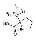 2-(trideuteriomethyl)pyrrolidine-2-carboxylic acid Structure