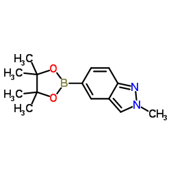 2-甲基-2H-吲唑-5-硼酸频那醇酯结构式