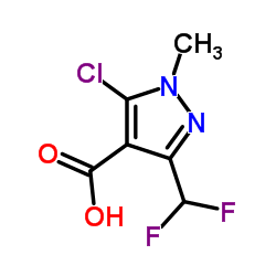 5-氯-3-二氟甲基-1-甲基-1H-吡唑-4-甲酸结构式