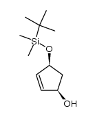 (1S,4R)-1-[(tert-butyldimethylsilyl)oxy]-4-hydroxycyclopent-2-ene结构式