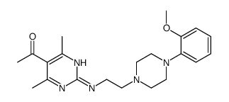 1-[2-[2-[4-(2-methoxyphenyl)piperazin-1-yl]ethylamino]-4,6-dimethylpyrimidin-5-yl]ethanone Structure