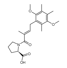 (R,E)-1-(4-(2,5-dimethoxy-3,4,6-trimethylphenyl)-2-methylbut-2-enoyl)pyrrolidine-2-carboxylic acid结构式