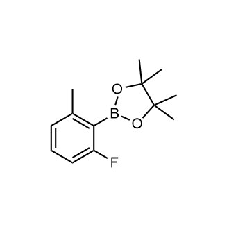 2-(2-氟-6-甲基苯基)-4,4,5,5-四甲基-1,3,2-二氧硼烷结构式