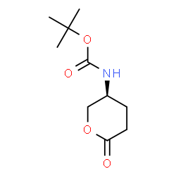 (S)-(6-氧代四氢-2H-吡喃-3-基)氨基甲酸叔丁酯结构式