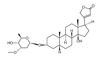 3β,14-Dihydroxy-5β-card-20(22)-enolide mono(2,6-dideoxy-3-O-methyl-D-ribo-hexosyl) ether Structure