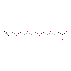 丙炔基-三聚乙二醇-羧酸结构式