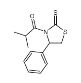 2-methyl-1-(4-phenyl-2-thioxothiazolidin-3-yl)propan-1-one结构式
