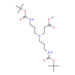 3-[二[3-(BOC-氨基)丙基]氨基]丙酸甲酯结构式