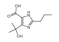 4-(1-hydroxy-1-methylethyl)-2-propylimidazole-5-carboxylic acid structure