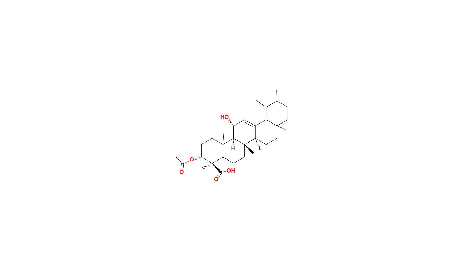 乙酰基-11-羟基-beta-乳香酸结构式