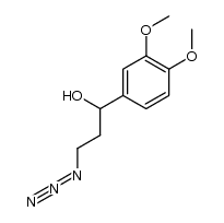 3-azido-1-(3,4-dimethoxyphenyl)propan-1-ol结构式