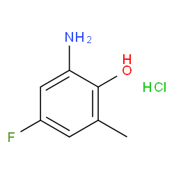 2-氨基-4-氟-6-甲基苯酚盐酸盐结构式