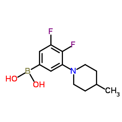 (3,4-difluoro-5-(4-Methylpiperidin-1-yl)phenyl)boronic acid structure