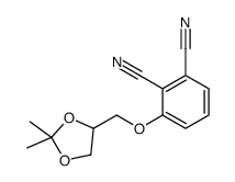 3-[(2,2-dimethyl-1,3-dioxolan-4-yl)methoxy]benzene-1,2-dicarbonitrile结构式