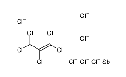 1-Propene, 1,1,2,3,3-pentachloro-, chloride, compd. with methane, antimony salt (1:6:1:1) Structure