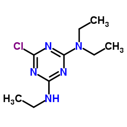 2-Chloro-4-diethylamino-6-ethylamino-s-triazine structure