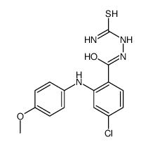 Benzoic acid, 4-chloro-2-((4-methoxyphenyl)amino)-, 2-(aminothioxometh yl)hydrazide structure