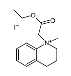 ethyl 2-(1-methyl-3,4-dihydro-2H-quinolin-1-ium-1-yl)acetate,iodide Structure