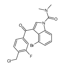 4-溴-3-[4-(氯甲基)-3-氟苯甲酰基]-N,N-二甲基-1H-吲哚-1-羧酰胺结构式