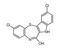 2,10-dichloro-5,7-dihydroindolo[3,2-b][1,5]benzothiazepin-6-one Structure