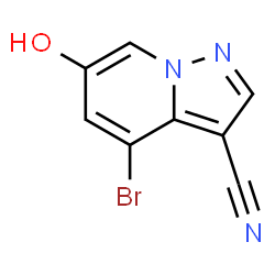 4-溴-6-羟基吡唑并[1,5-a]吡啶-3-甲腈结构式