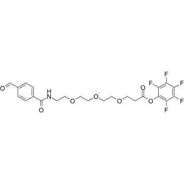 Ald-Ph-amido-PEG3-C2-Pfp ester结构式