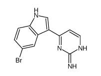 4-(5-溴-1H-吲哚-3-基)嘧啶-2-胺结构式