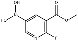 6-Fluoro-5-(methoxycarbonyl)pyridine-3-boronic acid Structure