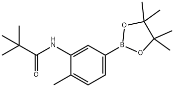N-(2-methyl-5-(4,4,5,5-tetramethyl-1,3,2-dioxaborolan-2-yl)phenyl)pivalamide Structure