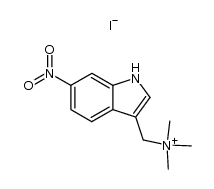 trimethyl-(6-nitro-indol-3-ylmethyl)-ammonium, iodide结构式
