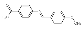 4-乙酰基-N-(4-甲氧基苯亚甲基)苯胺结构式