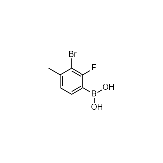 (3-溴-2-氟-4-甲基苯基)硼酸结构式
