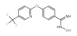 N-羟基-4-[(三氟甲基)吡啶]苯羧基脒结构式