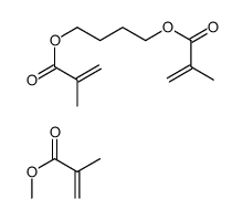 methyl 2-methylprop-2-enoate,4-(2-methylprop-2-enoyloxy)butyl 2-methylprop-2-enoate结构式