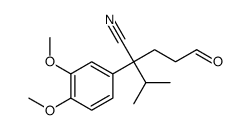 3-(3,4-dimethoxyphenyl)-2-methyl-6-oxohexane-3-carbonitrile结构式