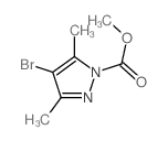 1H-Pyrazole-1-carboxylicacid, 4-bromo-3,5-dimethyl-, methyl ester结构式