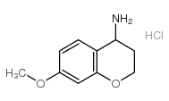 2h-1-benzopyran, 4-amino-3,4-dihydro-7-methoxy-, hydrochloride Structure