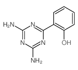 Phenol,2-(4,6-diamino-1,3,5-triazin-2-yl)- Structure