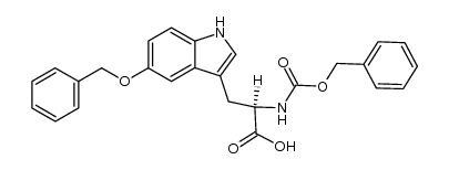 5-Benzyloxy-Nα-benzyloxycarbonyl-D-tryptophan结构式