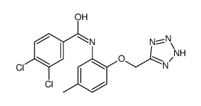 3,4-Dichloro-N-[5-methyl-2-(2H-tetrazol-5-ylmethoxy)phenyl]benzam ide Structure