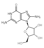 Guanosine, 8-amino- Structure