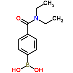 4-(N,N-二乙基氨甲酰基)苯硼酸结构式