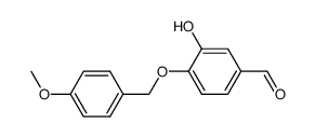 3-hydroxy-4-(4-methoxybenzyloxy)benzaldehyde结构式