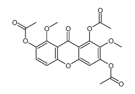 (6,8-diacetyloxy-1,7-dimethoxy-9-oxoxanthen-2-yl) acetate结构式