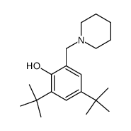 2,4-di-tert-butyl-6-(piperidin-1-ylmethyl)phenol Structure